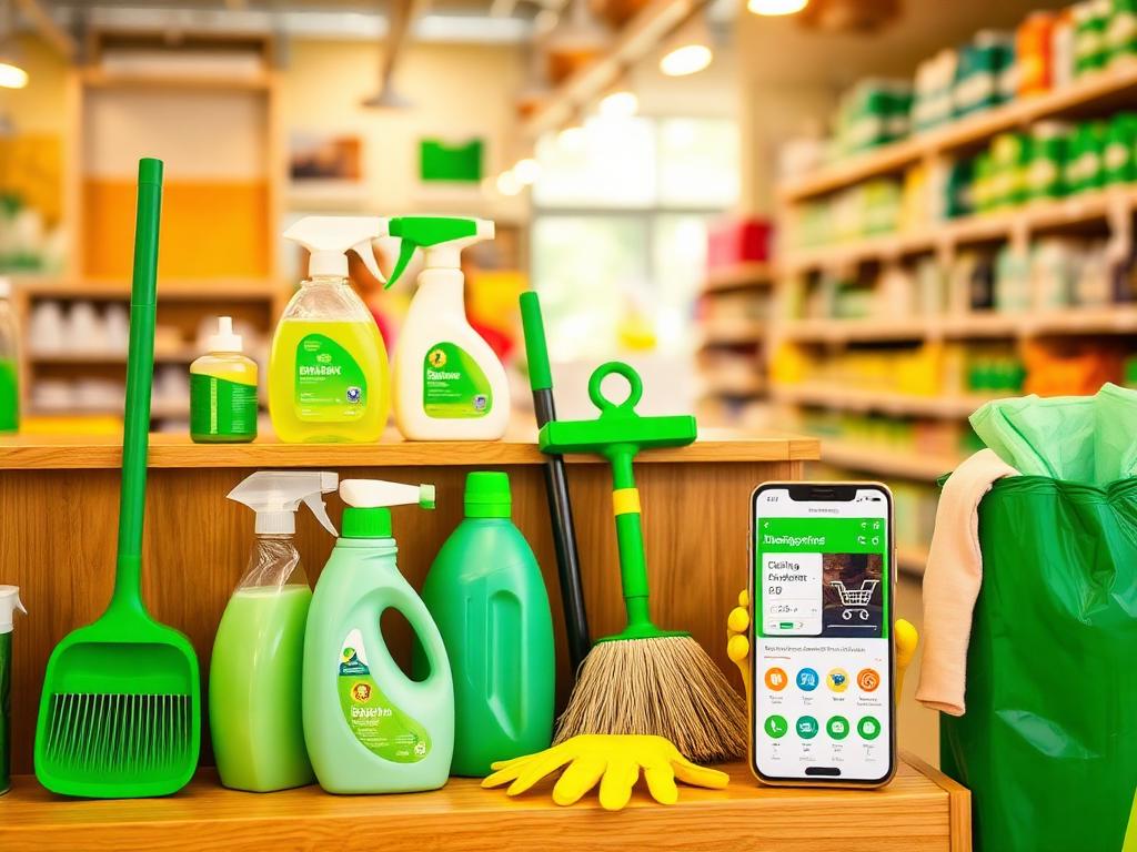 Cleaning supplies and household essentials available on the Imototo marketplace